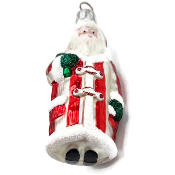 Patricia Breen Miniature Striped Santa Claus Red White Christmas Tree Ornament - Picture 10 of 10